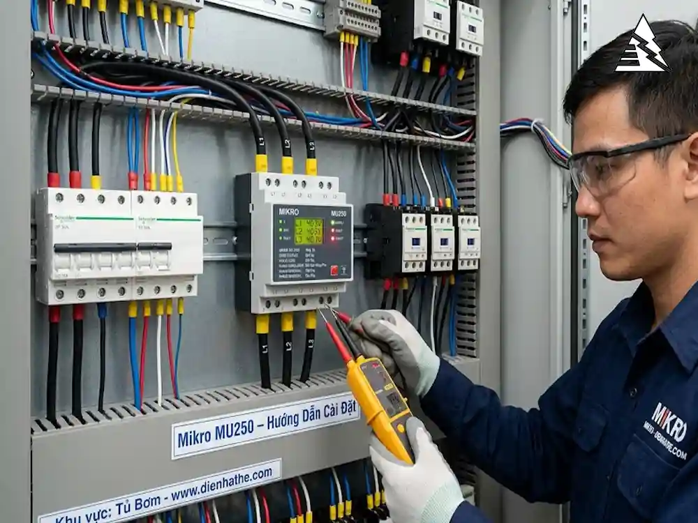 Hướng Dẫn Cài Đặt Mikro MU250: Mất Pha, Đảo Pha, Quá Áp, Thấp Áp