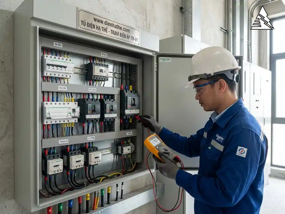 Thiết bị điện Schneider gồm MCB MCCB RCCB RCBO contactor relay nhiệt và thiết bị bảo vệ