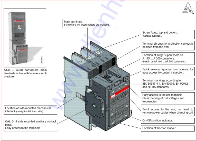 Contactor ABB 810A/Coil 220V | AF1650-30-11 | Điện Hạ Thế