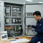 Thiết bị điện Mitsubishi Electric gồm MCCB, contactor, relay nhiệt và thiết bị đóng cắt công nghiệp