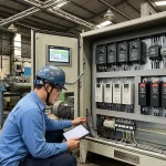 Biến tần AC LS Mitsubishi Danfoss trong tủ điện điều khiển động cơ công nghiệp