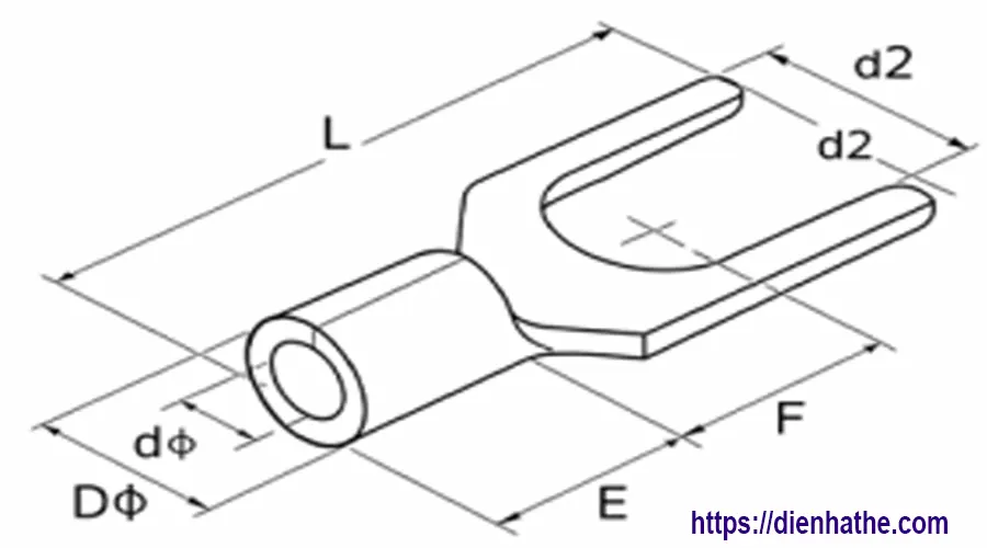 Bảng quy cách kích thước cos pin rỗng