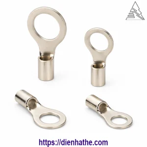 Đầu cos tròn trần RNB 5-5 bằng đồng ép dây 6mm2 đấu vít M5 trong tủ điện công nghiệp
