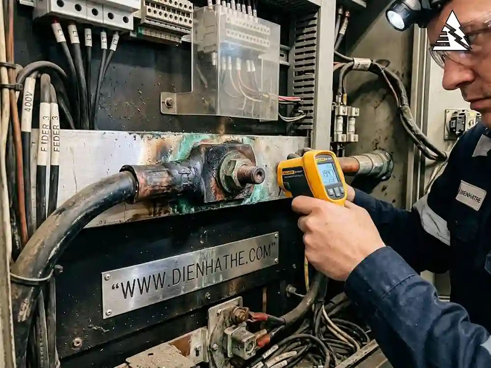 Nguyên nhân đầu Cos bị nóng chảy, oxy hóa và giải pháp khắc phục triệt để trong tủ điện công nghiệp.