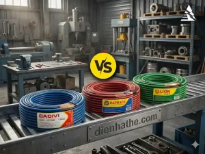 So sánh dây điện Cadivi – Daphaco – Lion: Đâu là lựa chọn tối ưu cho công trình?