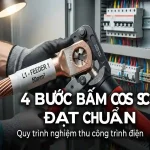 Quy trình 4 bước bấm đầu cos SC đạt chuẩn nghiệm thu công trình