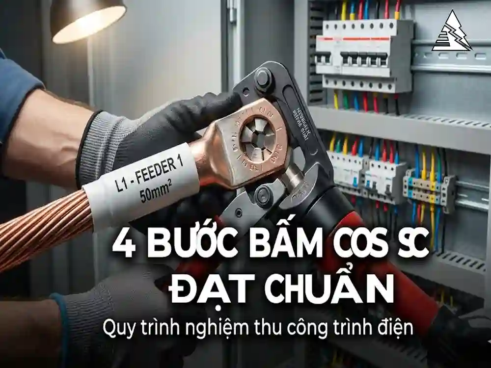 Quy trình 4 bước bấm đầu cos SC đạt chuẩn nghiệm thu công trình