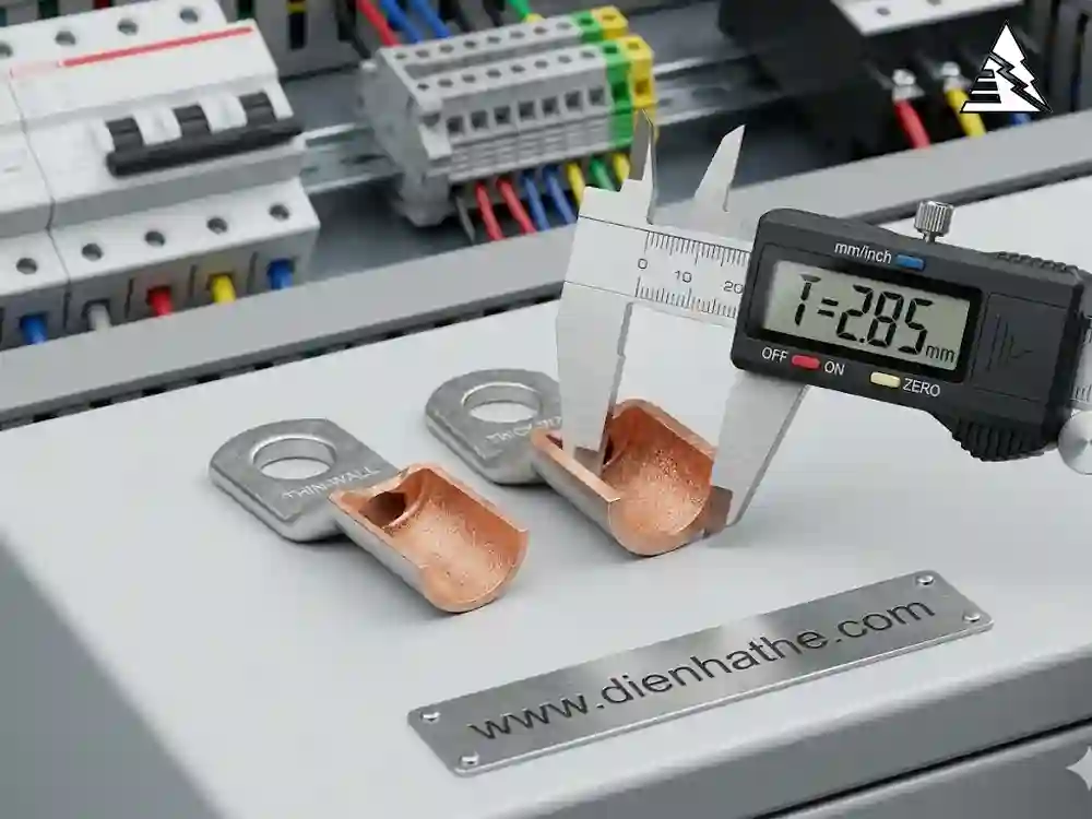 Tiêu chuẩn độ dày và hàm lượng đồng: Cách chọn đầu cos SC cho tủ điện hạ thế