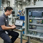 PLC Siemens SIMATIC S7-1200 trong tủ điều khiển tự động hóa công nghiệp