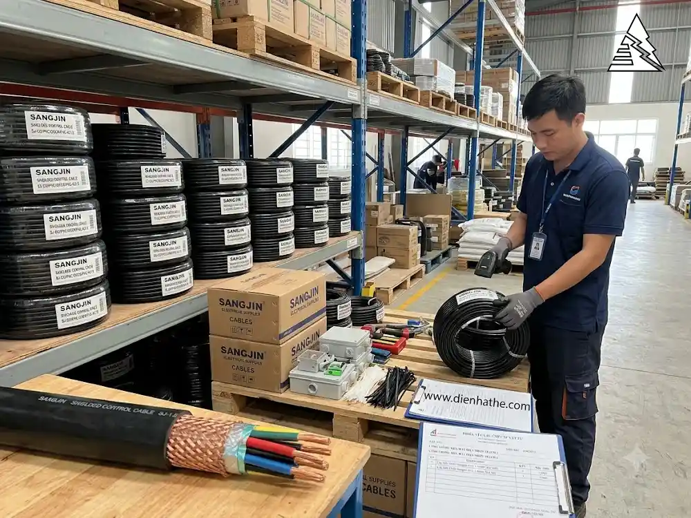 Điện Hạ Thế cung cấp dây cáp điều khiển Sangjin số lượng lớn cho công trình