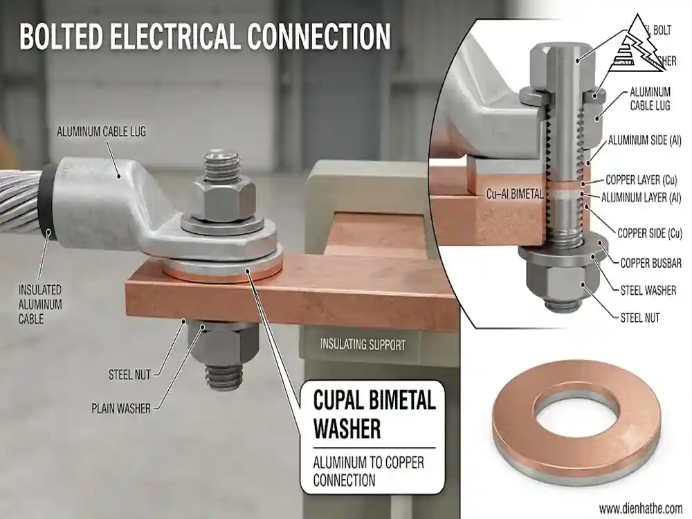 CUPAL Washer Là Gì? Miếng Đệm Bimetal Nhôm Đồng Al-Cu