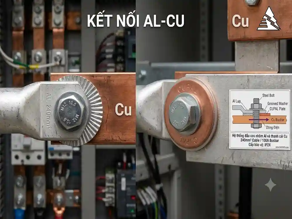 Giải Pháp Kết Nối Cos Nhôm Với Thiết Bị Đồng: 2 Phương Án Al-Cu