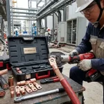 Kìm bấm cos dùng pin và kìm ép cos thủy lực chạy pin cho dây cáp điện