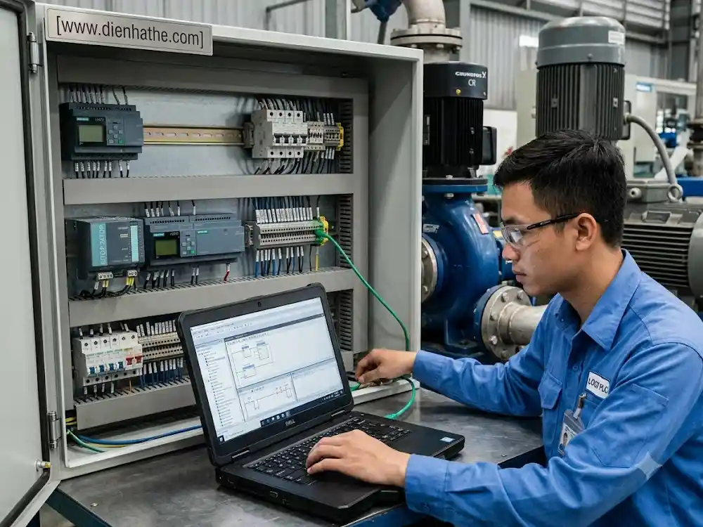 Siemens LOGO 9 và phần mềm LOGO Soft Comfort V9 trong tủ điều khiển