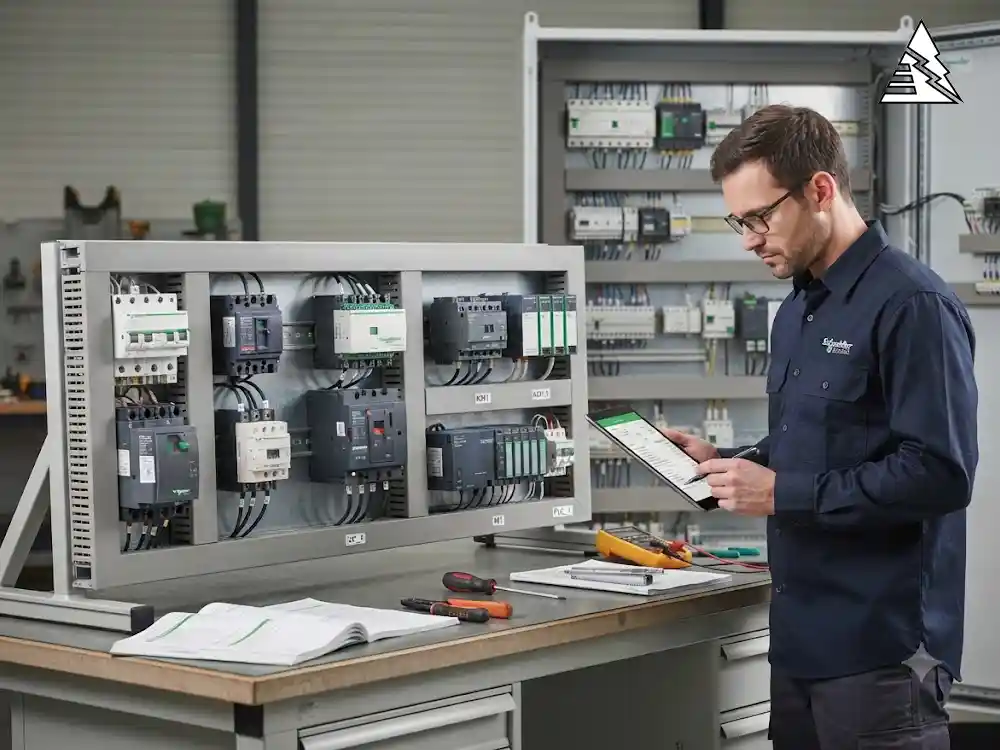 Thiết bị Schneider Electric gồm MCB, MCCB, ACB, contactor, biến tần và PLC
