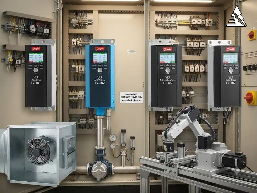 Tổng quan các dòng biến tần Danfoss VLT FC 101, FC 102, FC 202 và FC 302 cho HVAC, hệ thống bơm nước và tự động hóa công nghiệp.