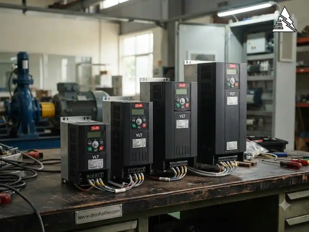 Các dòng biến tần Danfoss VLT dùng trong điều khiển động cơ, bơm, quạt, hệ thống HVAC và dây chuyền công nghiệp